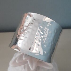 # Hammered silvertone Cuff Bracelet